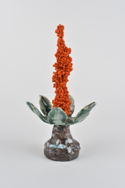 Orange Beaded Flower