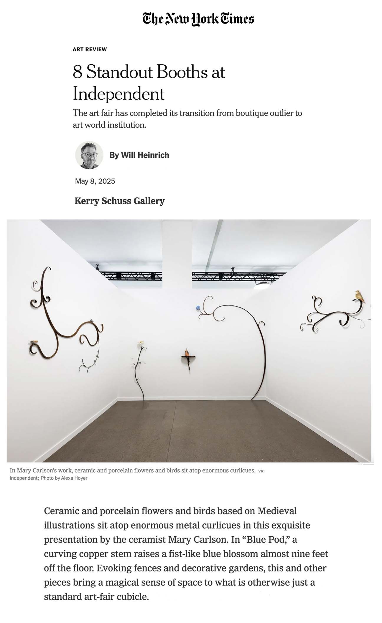 NY Times Review Mary Carlson 